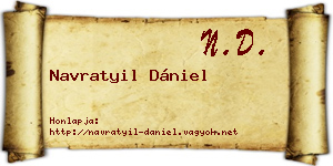 Navratyil Dániel névjegykártya