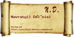 Navratyil Dániel névjegykártya
